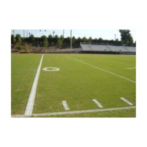 Paint line stripe football field lines hashmarks numbers grass turf painting.