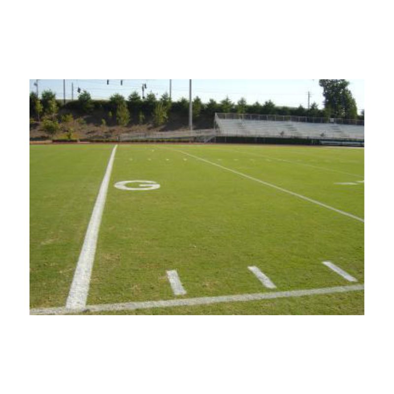 Paint line stripe football field lines hashmarks numbers grass turf painting.