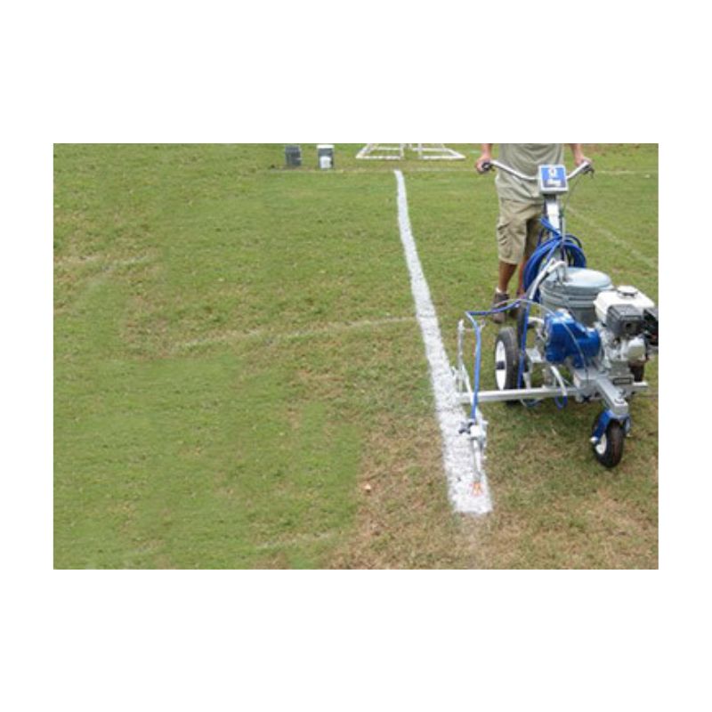 Soccer field line marking paint.