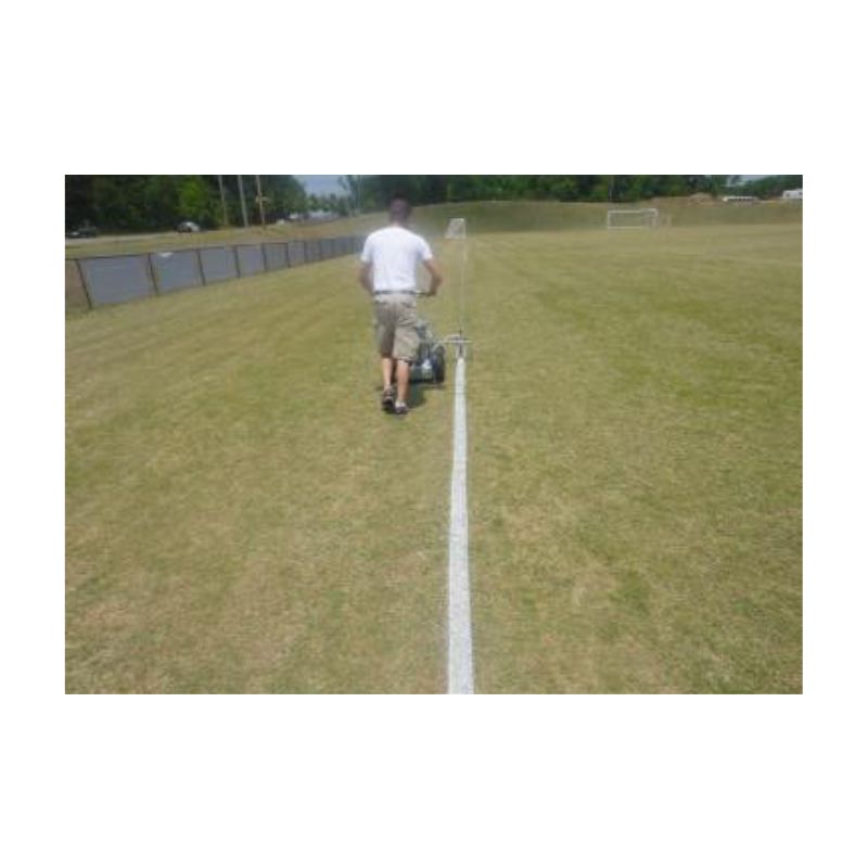 Stripe line paint mark painting marking grass soccer fields.