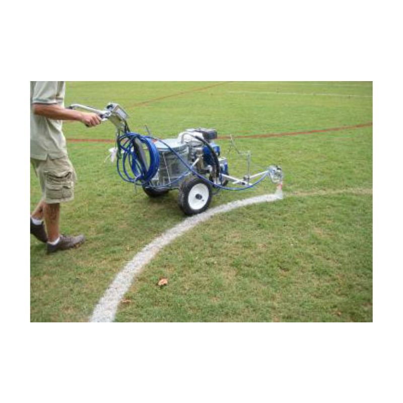 Field paint soccer fields painting airless electric battery stripers.