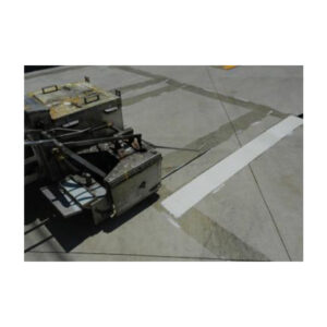 application of clear primer for base coat thermoplastic hot applied traffic line marking paint lines arrows parking lots streets garage roads.