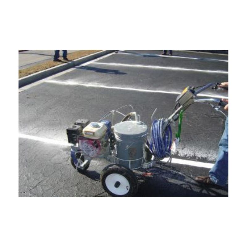 Pavement Line Striping With Plastech Wb Machine