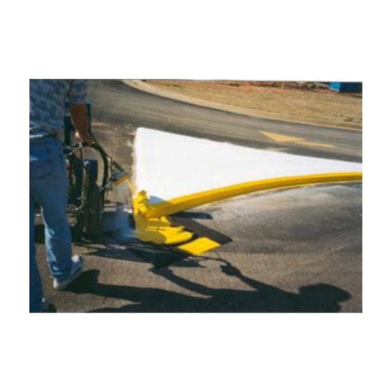 Yellow Coating Being Applied To Industrial Structure Underside