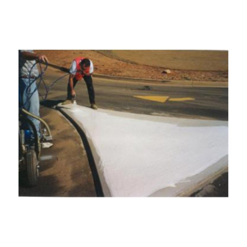 White Coating Applied To Concrete Surface