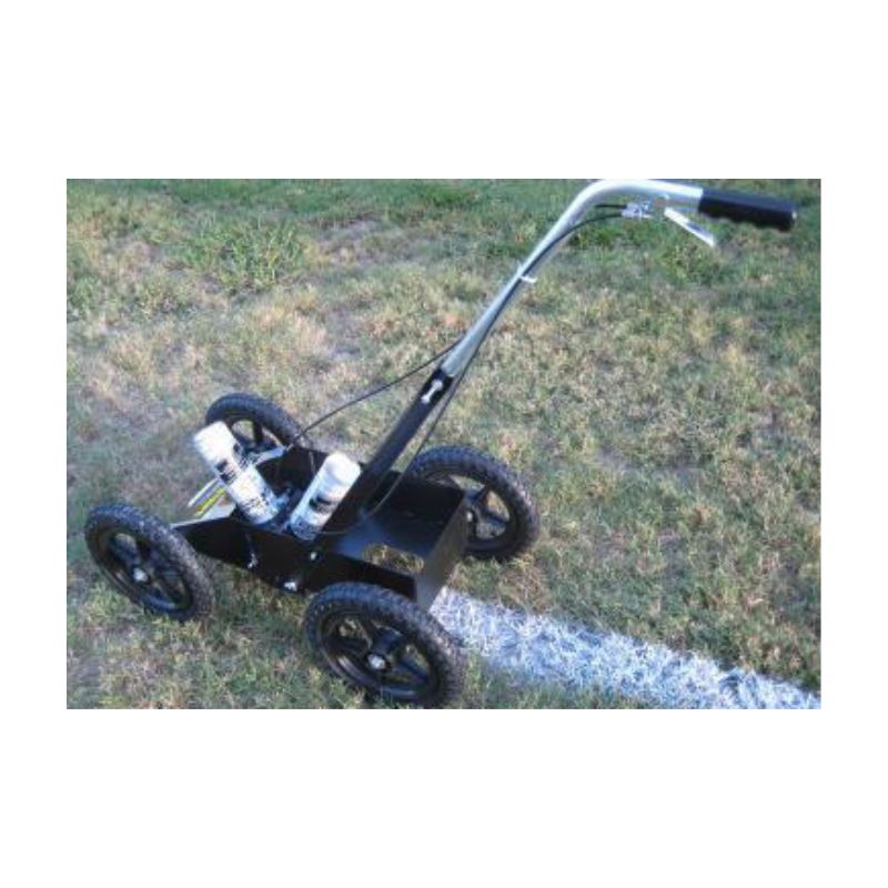 Aerosol fat cans sprayed at the same time striping marking machine.