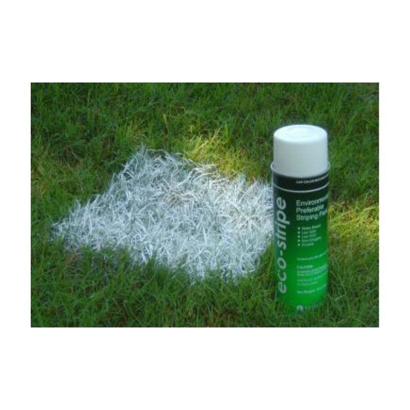 White water based aerosol marking line striping paint.