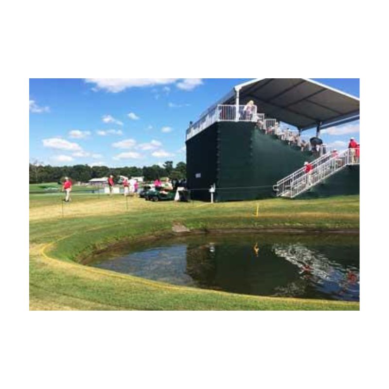 Yellow golf course marking paint courses tournaments.