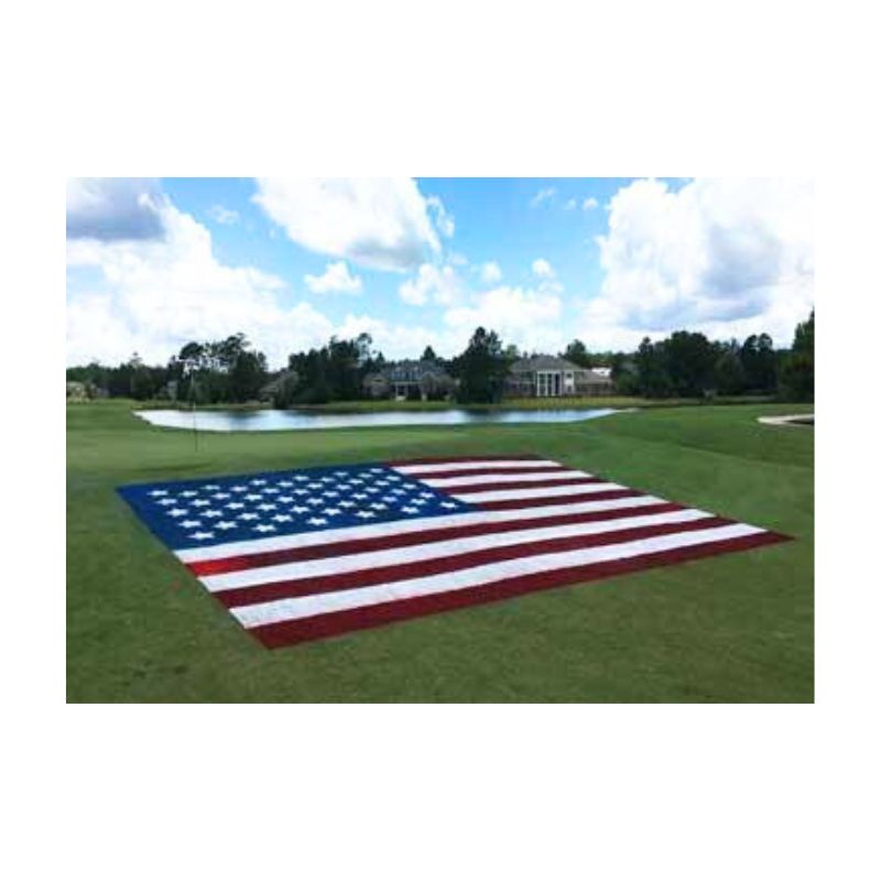 Golf course marking paint stencil