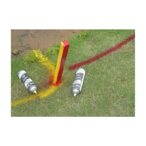 Red yellow golf course hazard marking paints.