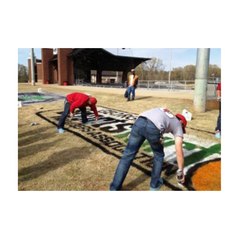 Water based aerosol paint color painting stencil logos.