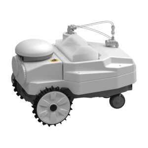 Powerful functional low cost compact cheapest robot to mark paint stripe baseball soccer football hockey lacrosse fields.