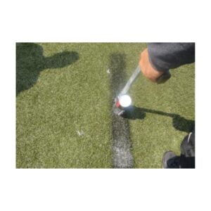 Spray Remover On Paint Lines To Be Removed On Synthetic Field Turf.