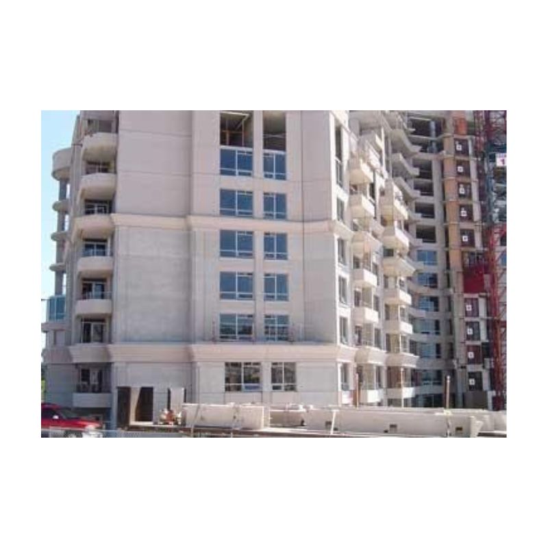 Application Of Brick Red Heat IR Reflecting Concrete Coating On Apartment Building.