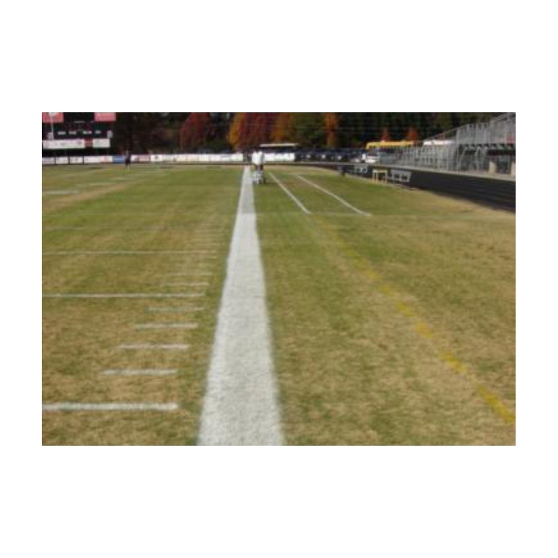 Football field side line marking painting.