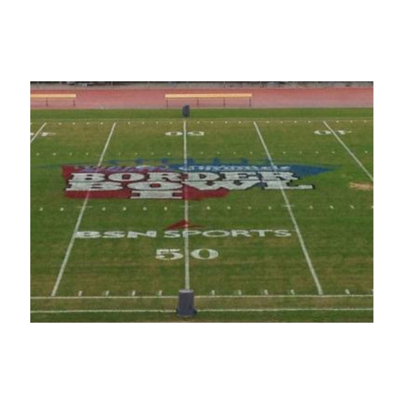 Football field line marking logo painting paint.
