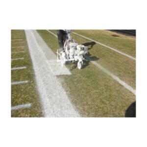 Football field marking paint side line painting.