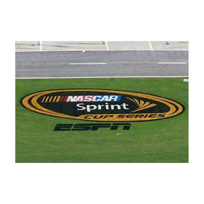 Athletic field marking paint bright colors.