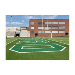 School Sports Field With White Aquastripe Lines And Lettering