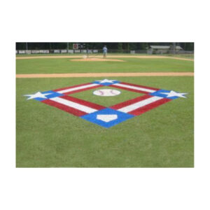 Baseball field foule line marking paint and logo marking paint.