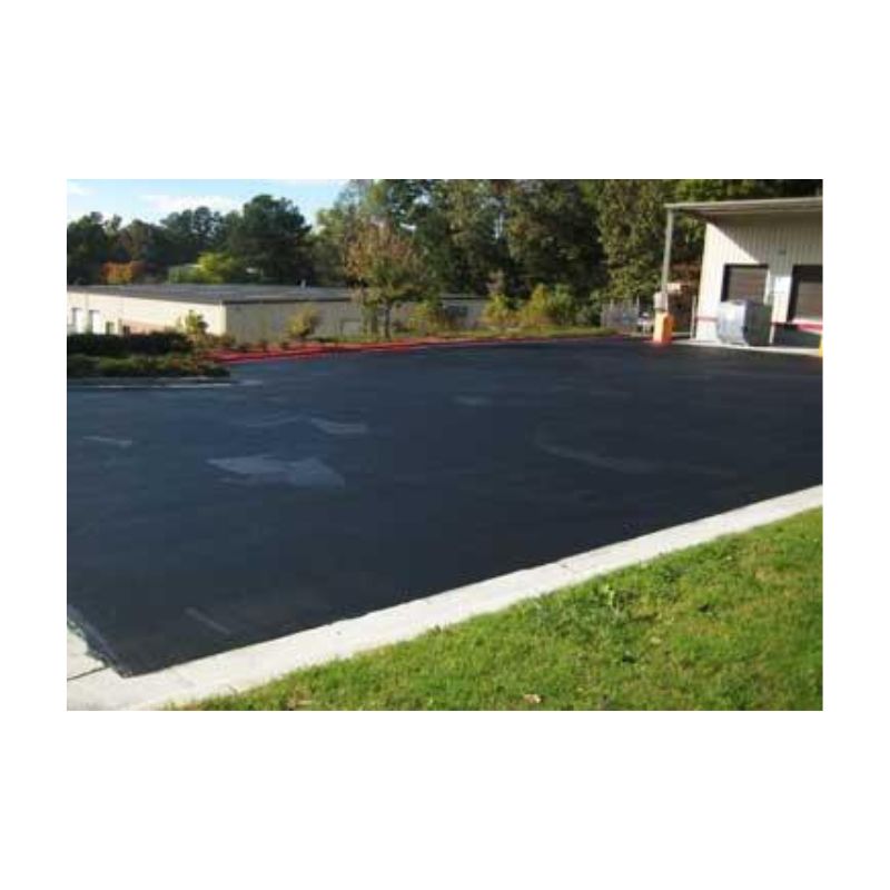 Brand New Looking Asphalt Parking Lot After Repair With Flexible Coating.