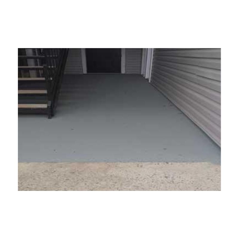 Apartment Walkways Patios Painted With Gray Anti Slip Coatings