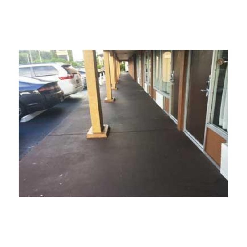 Painting Of Concrete Hotel Motel Breeze Way.