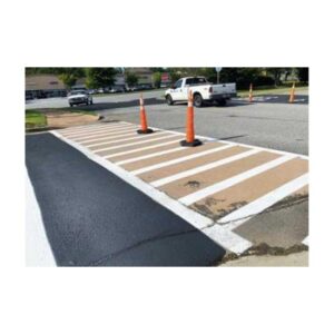 Rooftop Lane With Bold White And Orange Markings Using Fast-Dry Traffic Paint