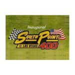 Street Power Kart Racing Logo Stencil Painted On Green Field