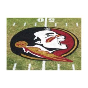 Florida State University Mascot Logo Painted On A Football Field