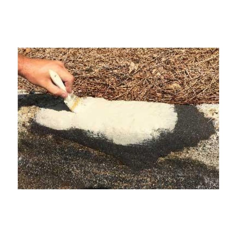 Asphalt Patching Curb Repair Black Seal Coating.