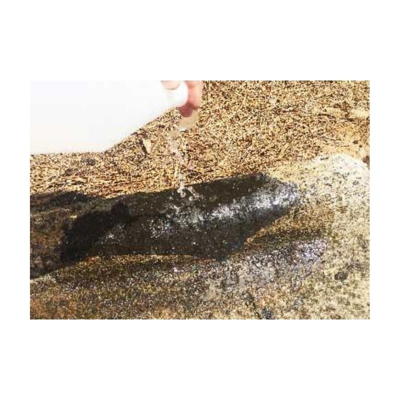 Hardening Curing Of Patch When Water Is Poured.