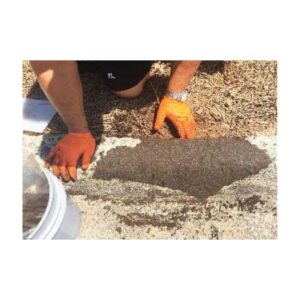 Properly Compacted Formed Shaped Concrete Curb Patch.