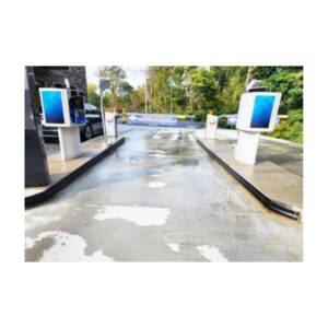 Two Payment Kiosks At A Drive-Thru Or Entrance