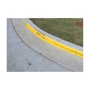 Yellow Curb Marking On Concrete