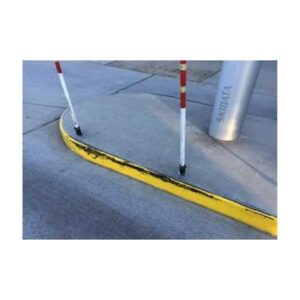 Damage To Curbs Is Limited And Black Tire Marks Scuff Marks Just Wipe Off.