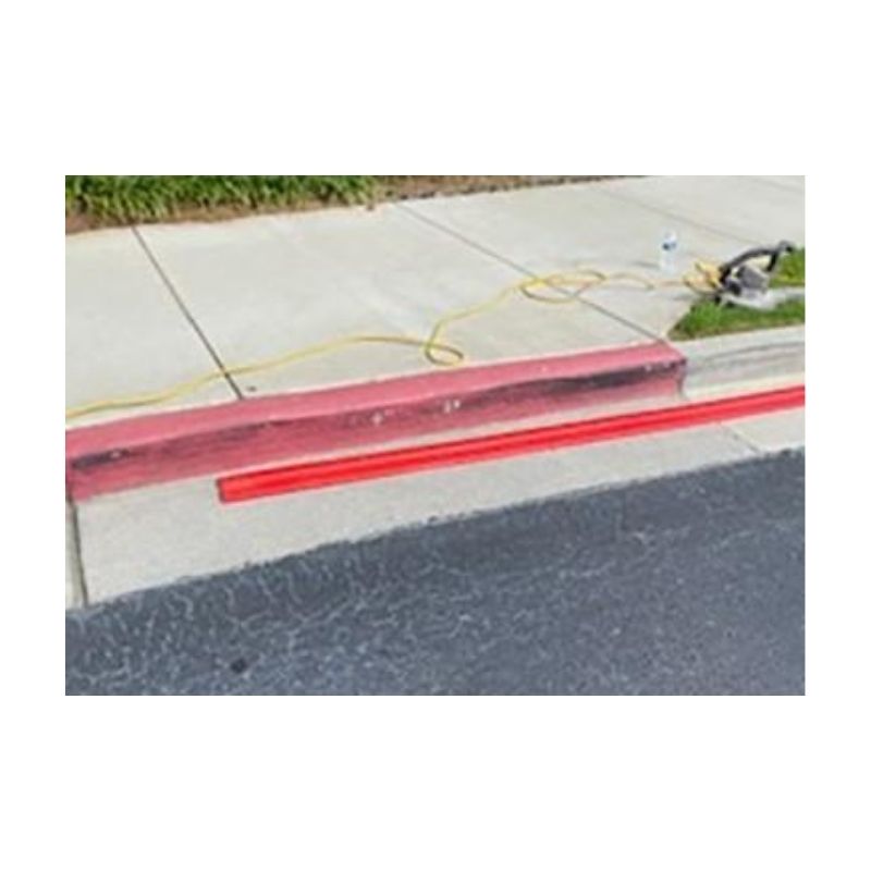 Protect Curbs Road Street Parking Lot Deck Concrete Red Color.