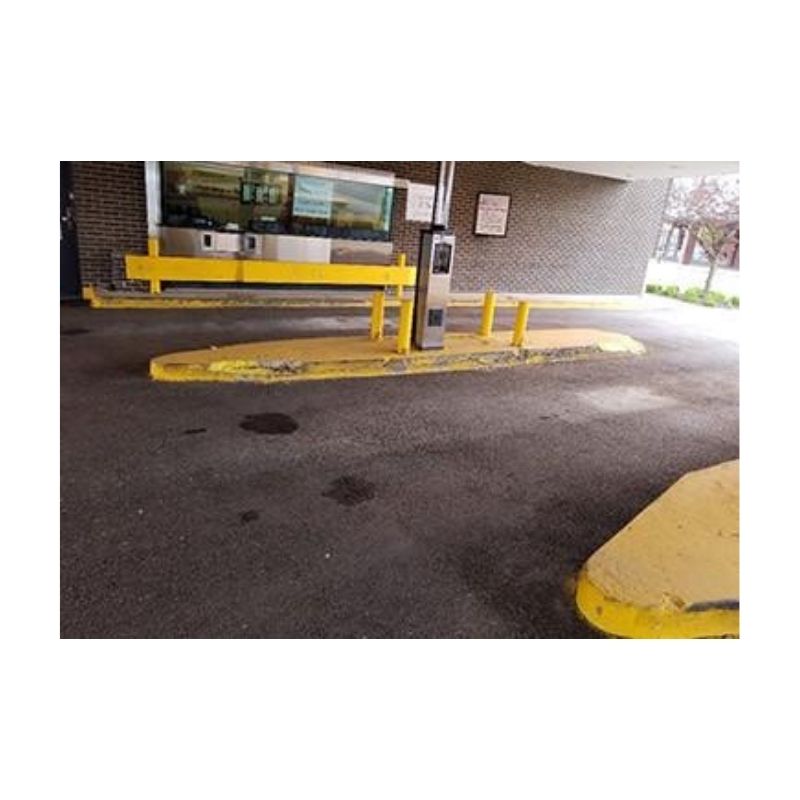 Repair Bank Drive Through Lane Concrete Curb And Island.