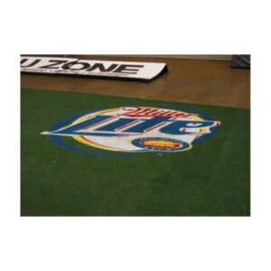 Durable permanent paint synthetic turf lines logo stencils.
