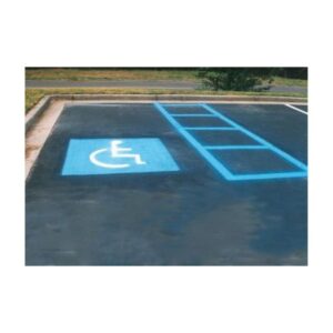 Handicap Spot Line Sign Legend Bright Durable Aerosol Blue Paint.