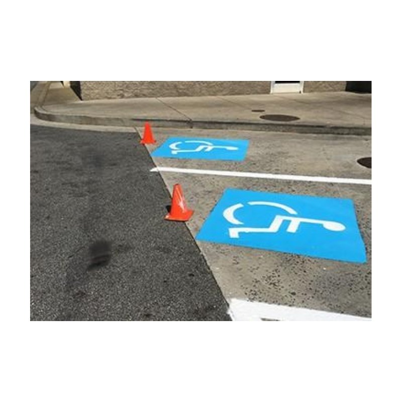 Handi Cap Blue traffic parking lot Stencil Paint