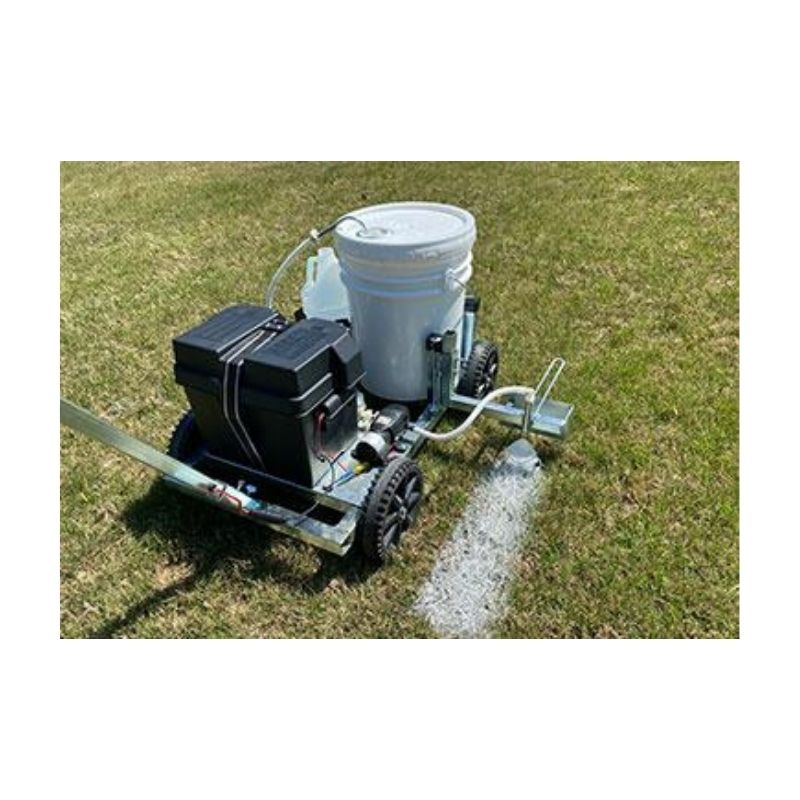 Striping Soccer Football Field Lines Using String Or Old Paint Stripes.