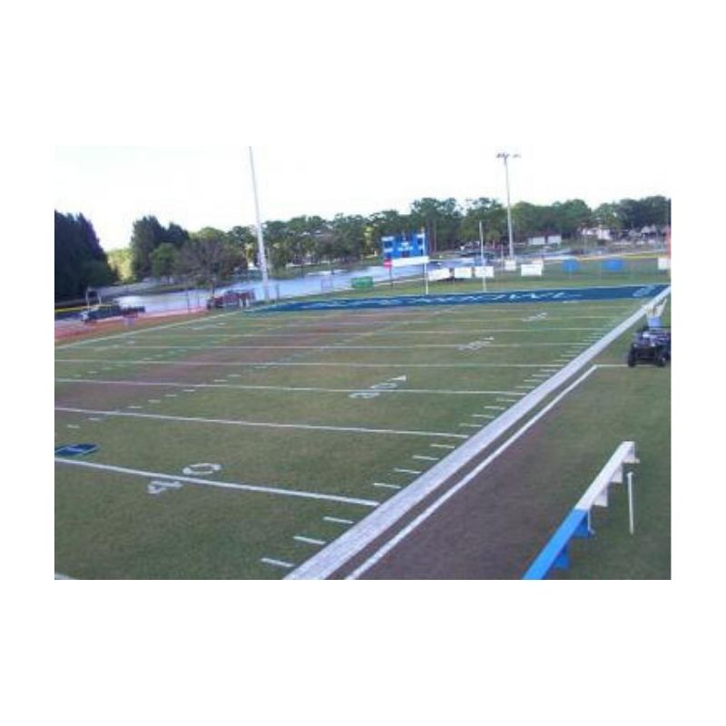 Football Field Hash Marks Paint With Plastic Stencil.