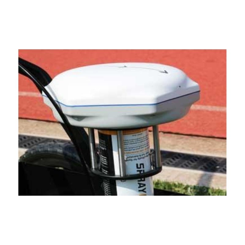 Gps Receiver Mounted On Aerosol Can Spray Mark Paint Athletic Fields