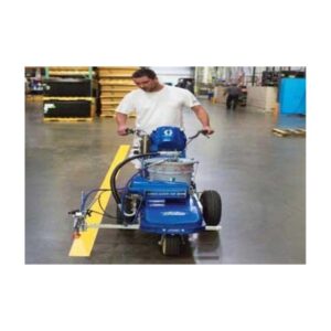 Graco Electric Battery Paint Spray Line Marking Indoor Warehouse.
