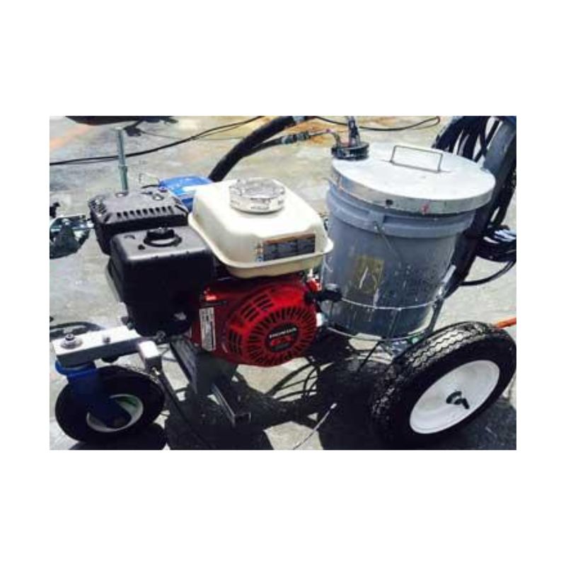 Paint Striping Machine Titan Graco Cleaned With Cleaning Solution.