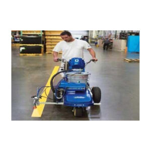 Graco Electric Battery Paint Spray Line Marking Indoor Warehouse.