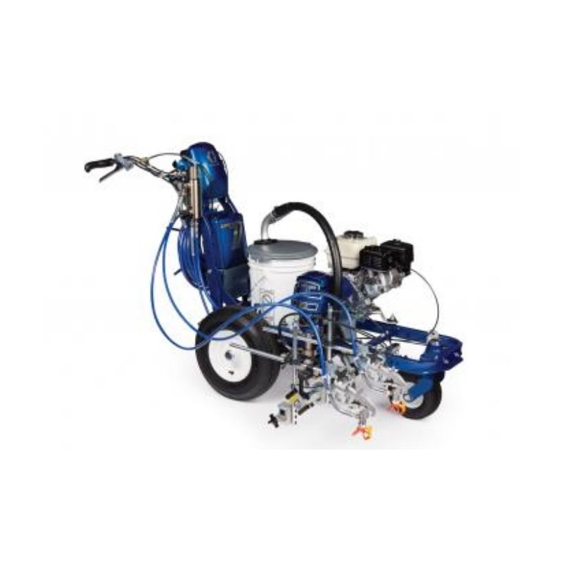 Blue And White Line Striping Machine