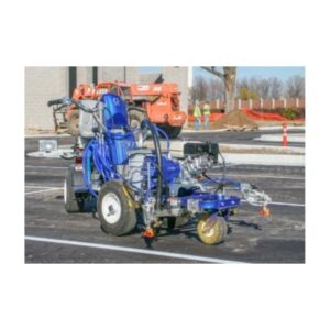 Blue Linelazer V 3900 Paint Machine In Use On Pavement
