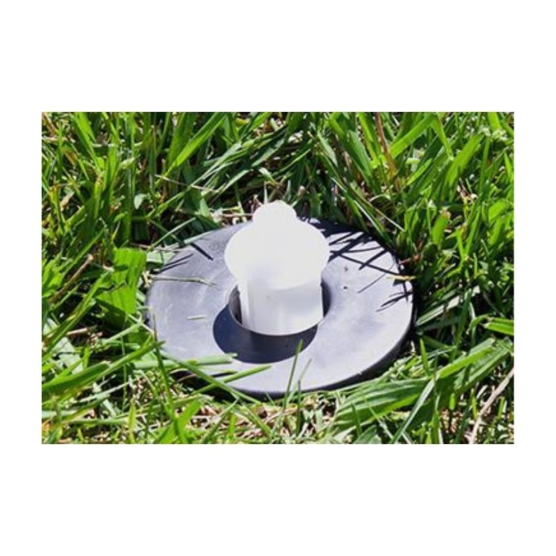 Lining Peg In Ground Socket Marker To Run String To Line Fields.